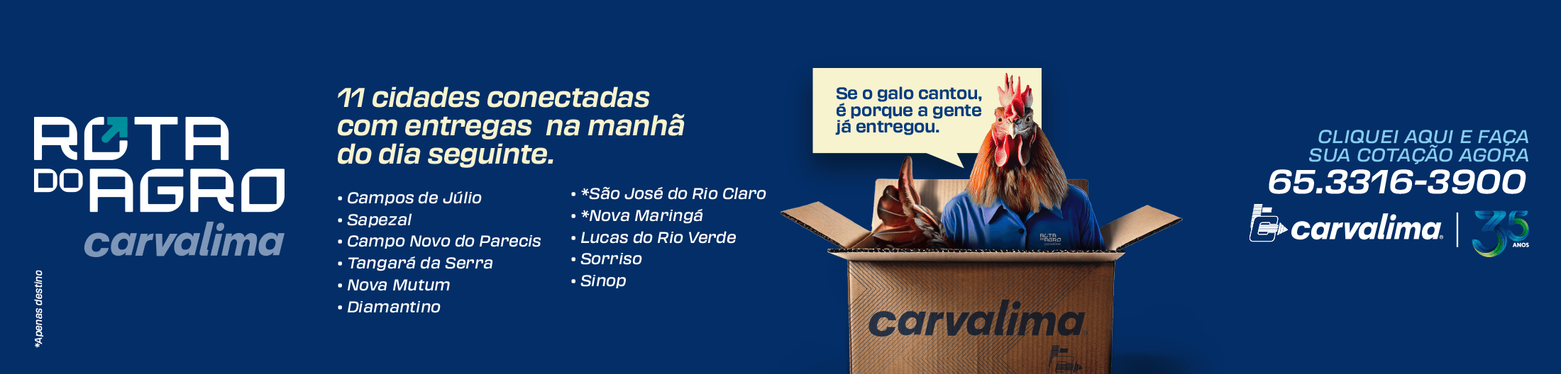 Rota do Agro - Novas Cidades