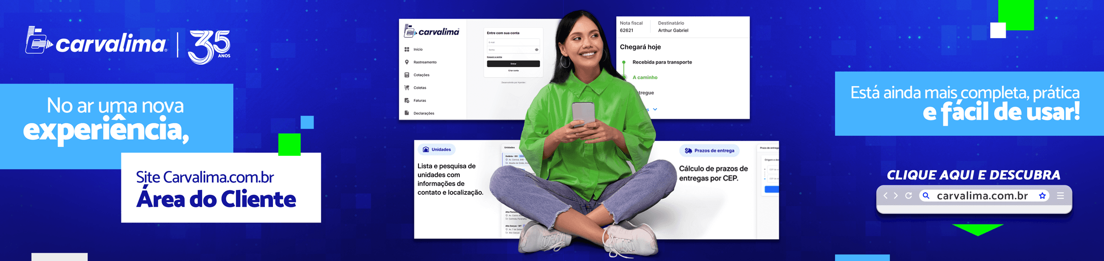 Area do Cliente no ar